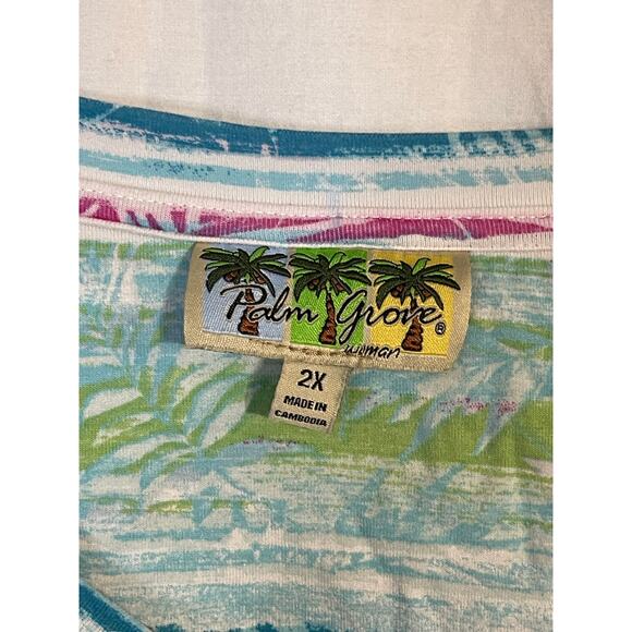 Palm Grove womens 2x top - Picture 2 of 4